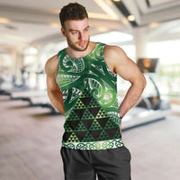 Matariki New Zealand Men Tank Top NZ Niho Taniwha Maori New Year Green Galaxy LT14 Green - Polynesian Pride