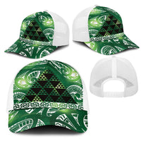 Matariki New Zealand Mesh Trucker Cap NZ Niho Taniwha Maori New Year Green Galaxy LT14 - Polynesian Pride