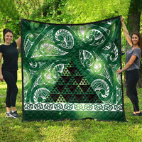 Matariki New Zealand Quilt NZ Niho Taniwha Maori New Year Green Galaxy LT14 - Polynesian Pride