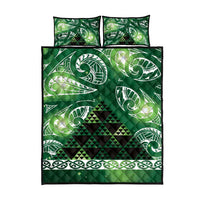 Matariki New Zealand Quilt Bed Set NZ Niho Taniwha Maori New Year Green Galaxy