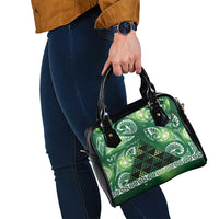 Matariki New Zealand Shoulder Handbag NZ Niho Taniwha Maori New Year Green Galaxy LT14 - Polynesian Pride