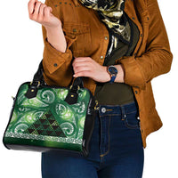 Matariki New Zealand Shoulder Handbag NZ Niho Taniwha Maori New Year Green Galaxy LT14 - Polynesian Pride