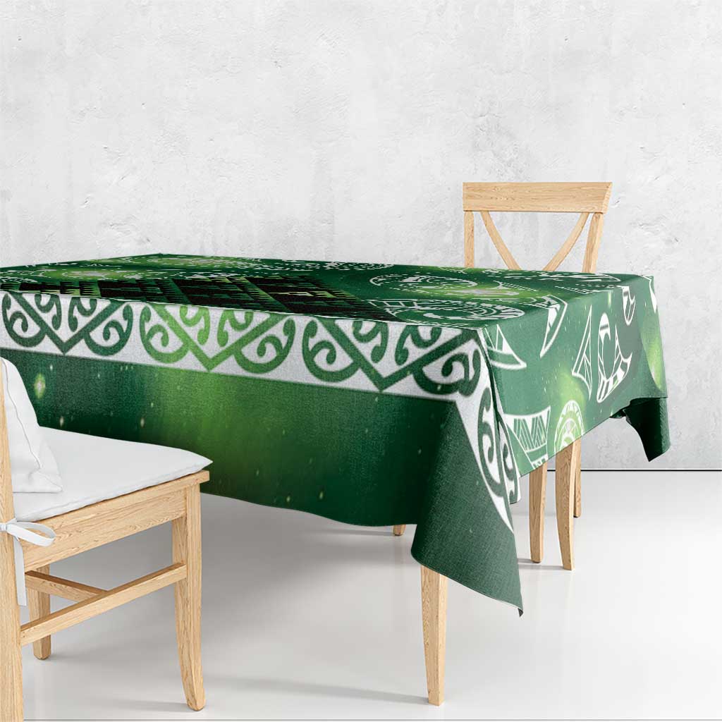 Matariki New Zealand Tablecloth NZ Niho Taniwha Maori New Year Green Galaxy LT14 - Polynesian Pride