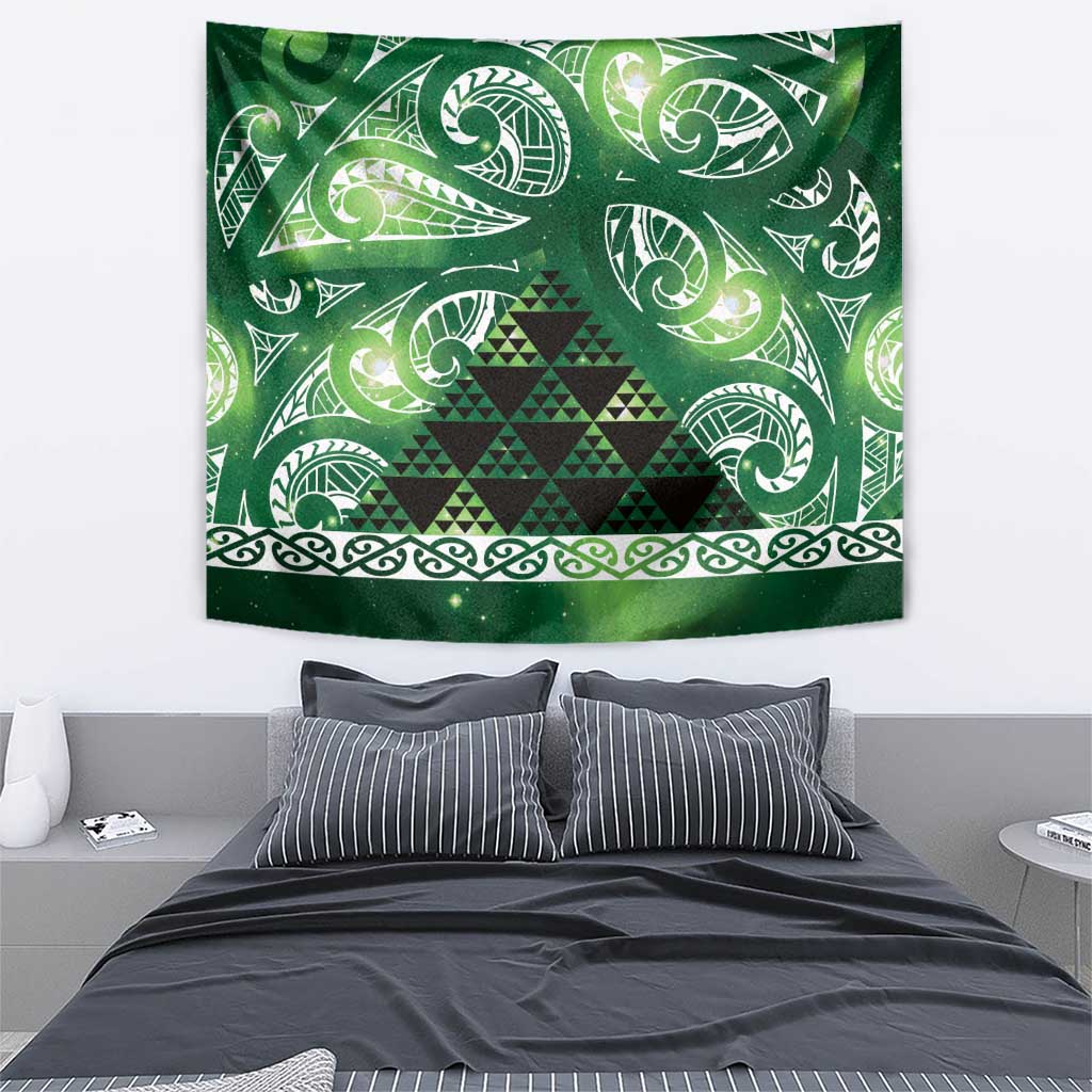 Matariki New Zealand Tapestry NZ Niho Taniwha Maori New Year Green Galaxy LT14 - Polynesian Pride
