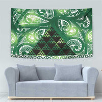 Matariki New Zealand Tapestry NZ Niho Taniwha Maori New Year Green Galaxy LT14 - Polynesian Pride