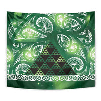 Matariki New Zealand Tapestry NZ Niho Taniwha Maori New Year Green Galaxy LT14 - Polynesian Pride