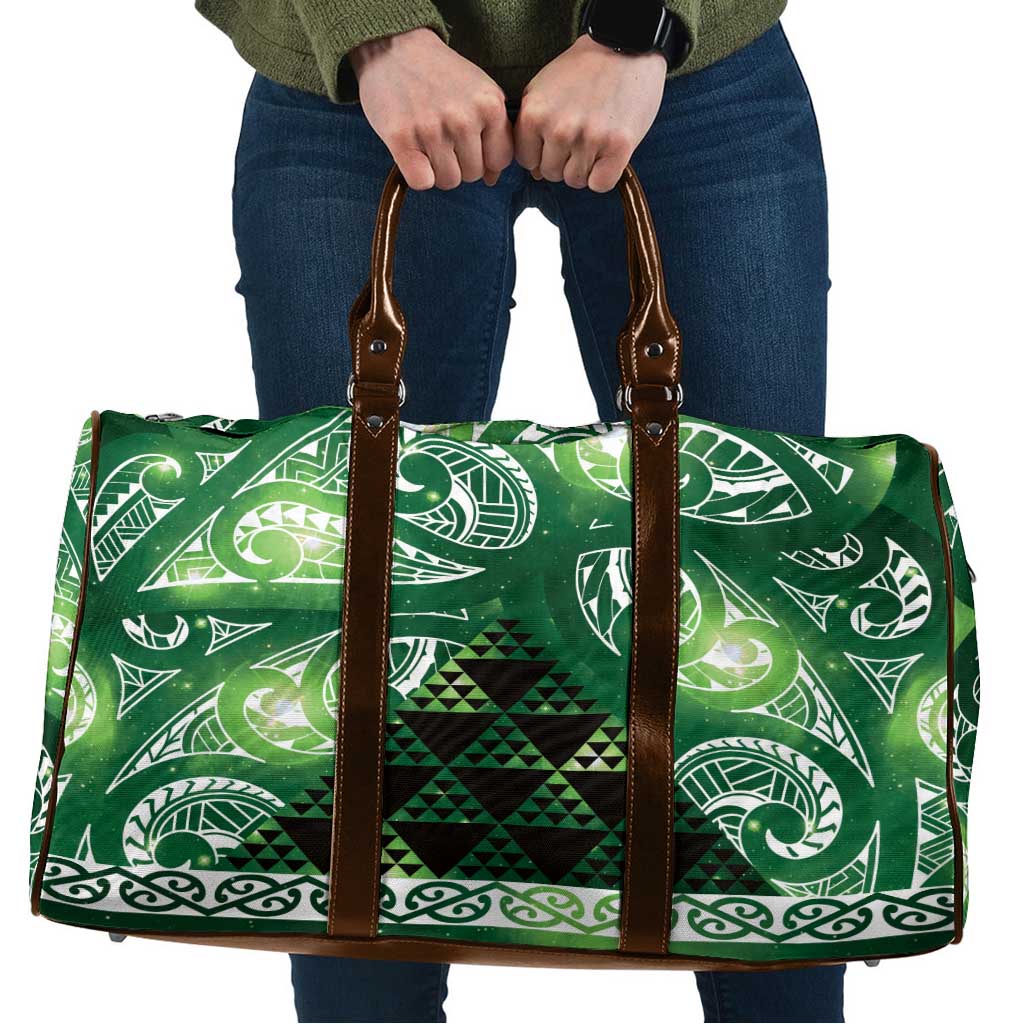 Matariki New Zealand Travel Bag NZ Niho Taniwha Maori New Year Green Galaxy