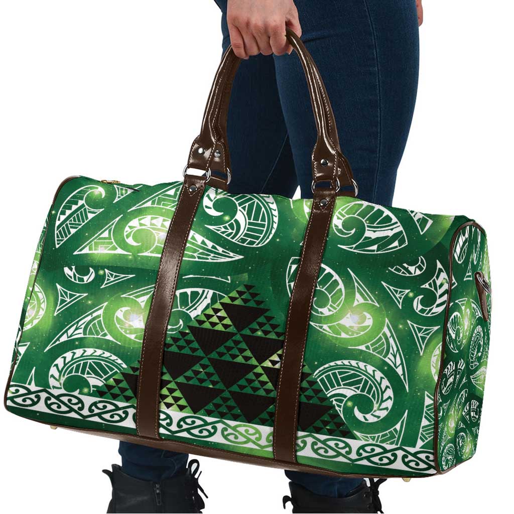 Matariki New Zealand Travel Bag NZ Niho Taniwha Maori New Year Green Galaxy