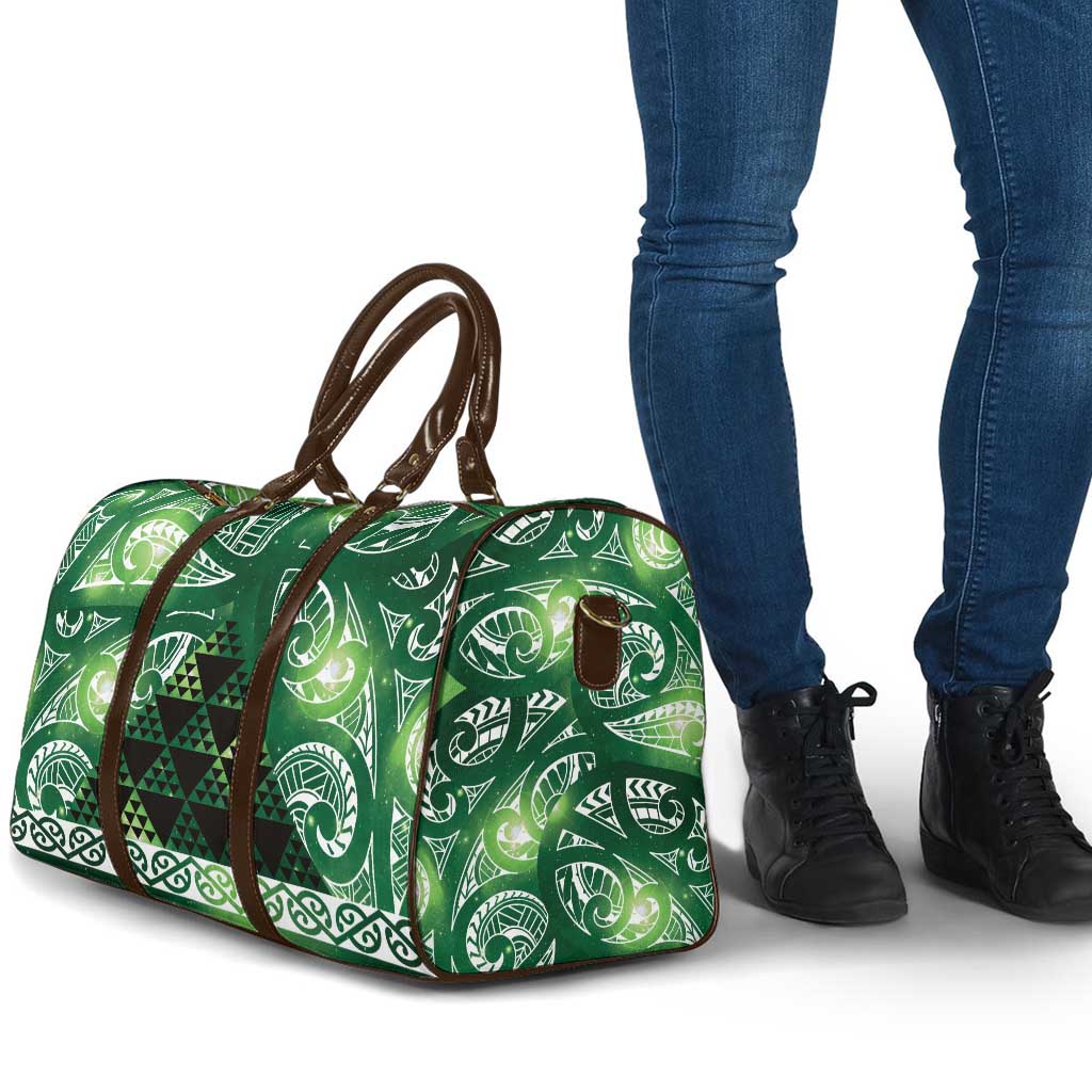 Matariki New Zealand Travel Bag NZ Niho Taniwha Maori New Year Green Galaxy