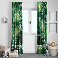 Matariki New Zealand Window Curtain NZ Niho Taniwha Maori New Year Green Galaxy LT14 - Polynesian Pride