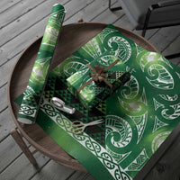 Matariki New Zealand Wrapping Paper NZ Niho Taniwha Maori New Year Green Galaxy