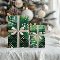 Matariki New Zealand Wrapping Paper NZ Niho Taniwha Maori New Year Green Galaxy