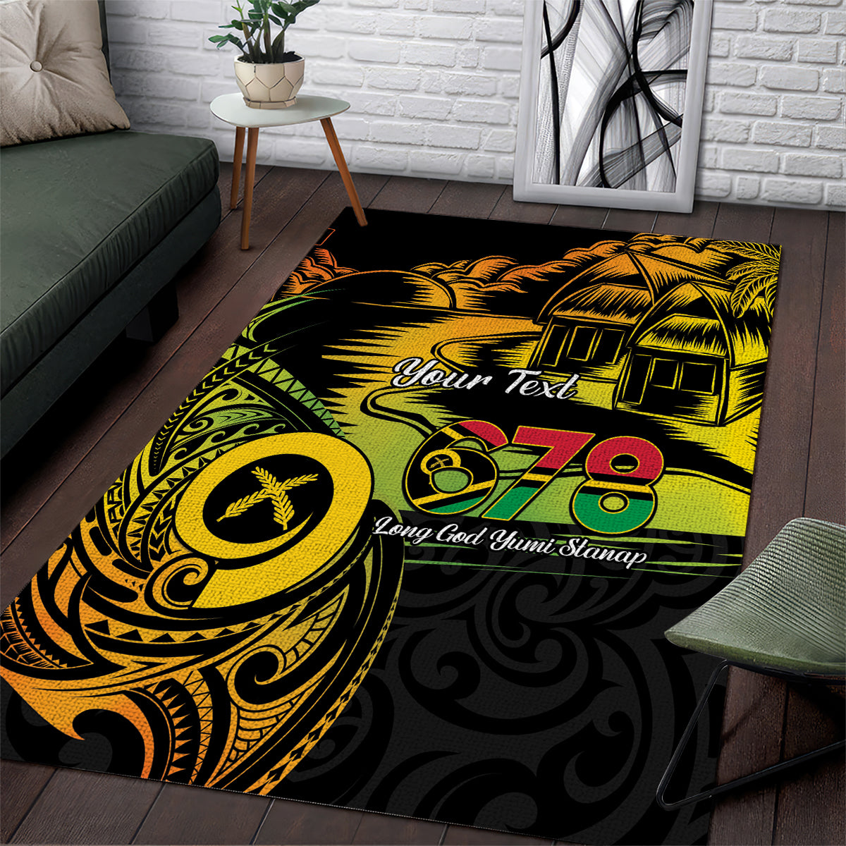 Personalised Vanuatu 678 Area Rug Proud To Be A Ni-Van