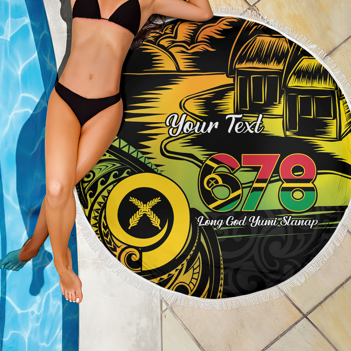 Personalised Vanuatu 678 Beach Blanket Proud To Be A Ni-Van LT14 - Polynesian Pride