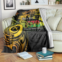 Personalised Vanuatu 678 Blanket Proud To Be A Ni-Van LT14 Black - Polynesian Pride