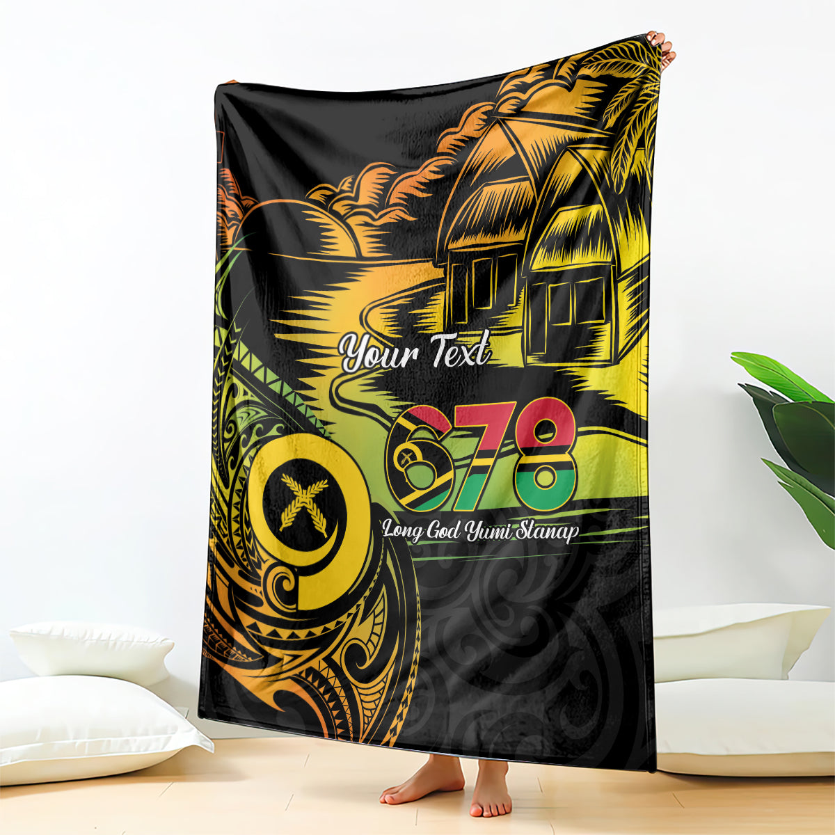 Personalised Vanuatu 678 Blanket Proud To Be A Ni-Van LT14 - Polynesian Pride