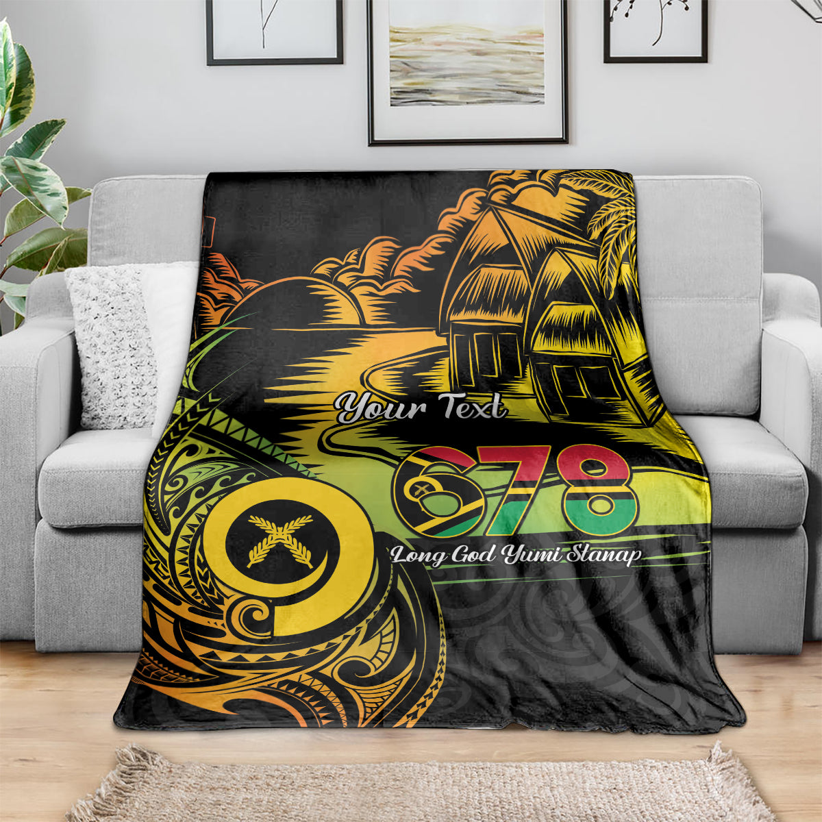 Personalised Vanuatu 678 Blanket Proud To Be A Ni-Van LT14 - Polynesian Pride