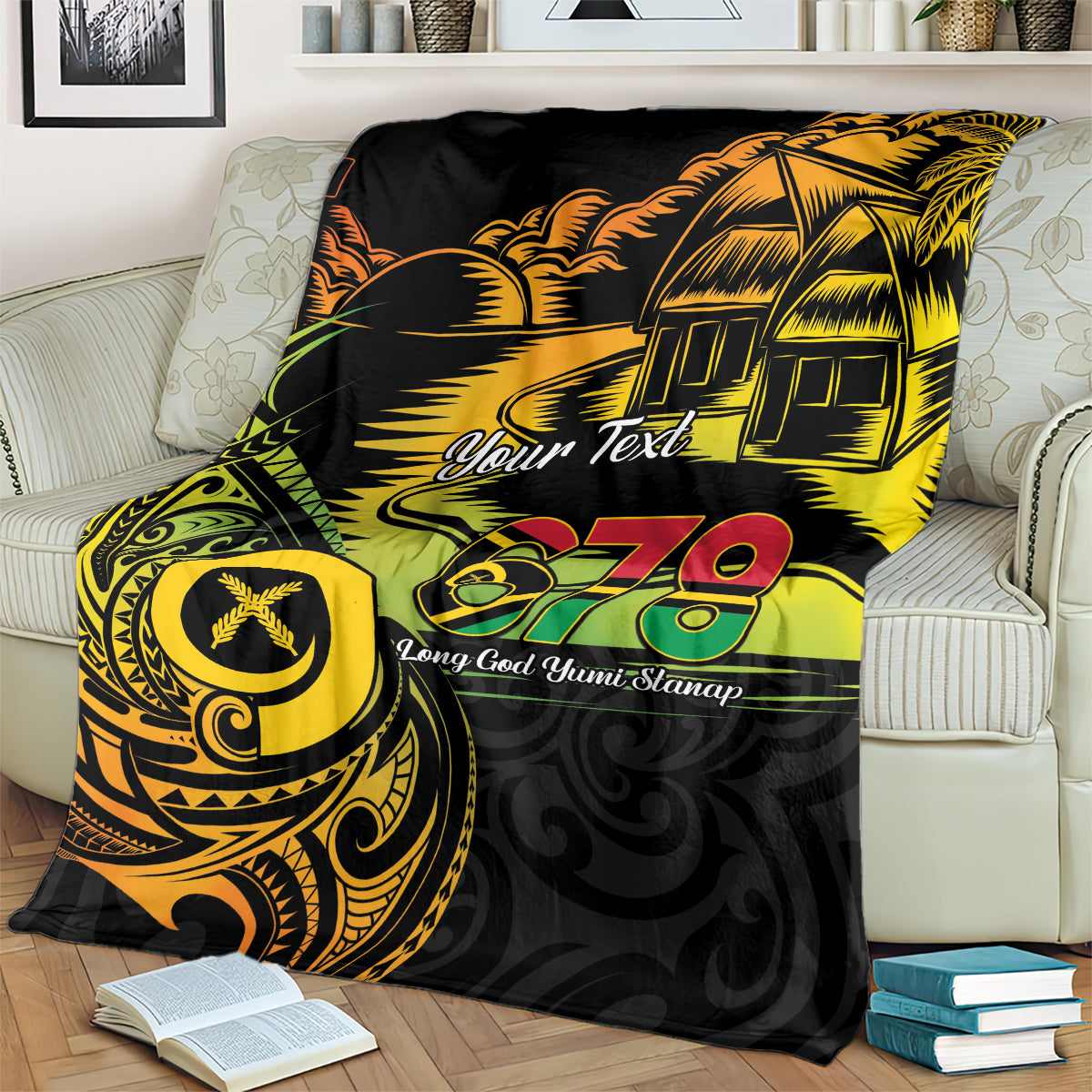 Personalised Vanuatu 678 Blanket Proud To Be A Ni-Van LT14 - Polynesian Pride