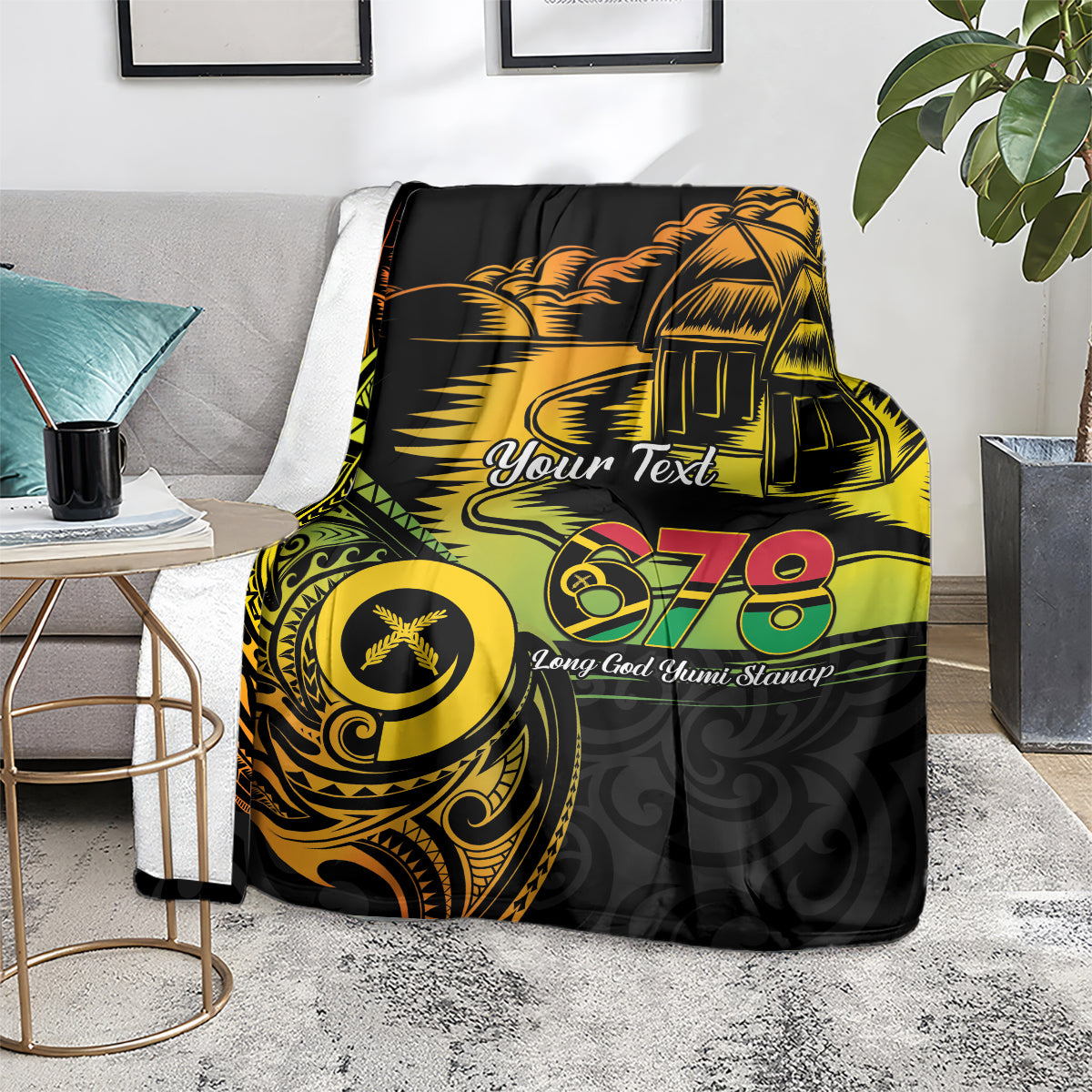 Personalised Vanuatu 678 Blanket Proud To Be A Ni-Van LT14 - Polynesian Pride