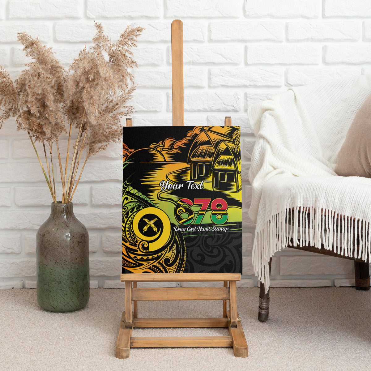 Personalised Vanuatu 678 Canvas Wall Art Proud To Be A Ni-Van LT14 - Polynesian Pride