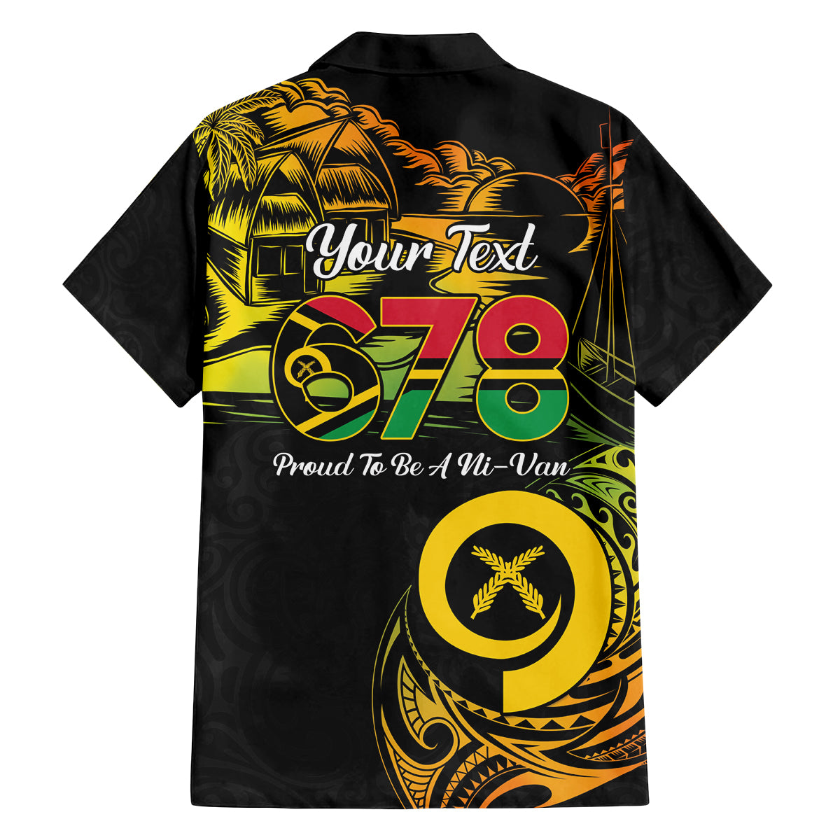 Personalised Vanuatu 678 Family Matching Puletasi and Hawaiian Shirt Proud To Be A Ni-Van LT14 - Polynesian Pride