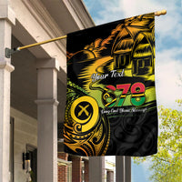 Personalised Vanuatu 678 Garden Flag Proud To Be A Ni-Van LT14 House Flag Black - Polynesian Pride