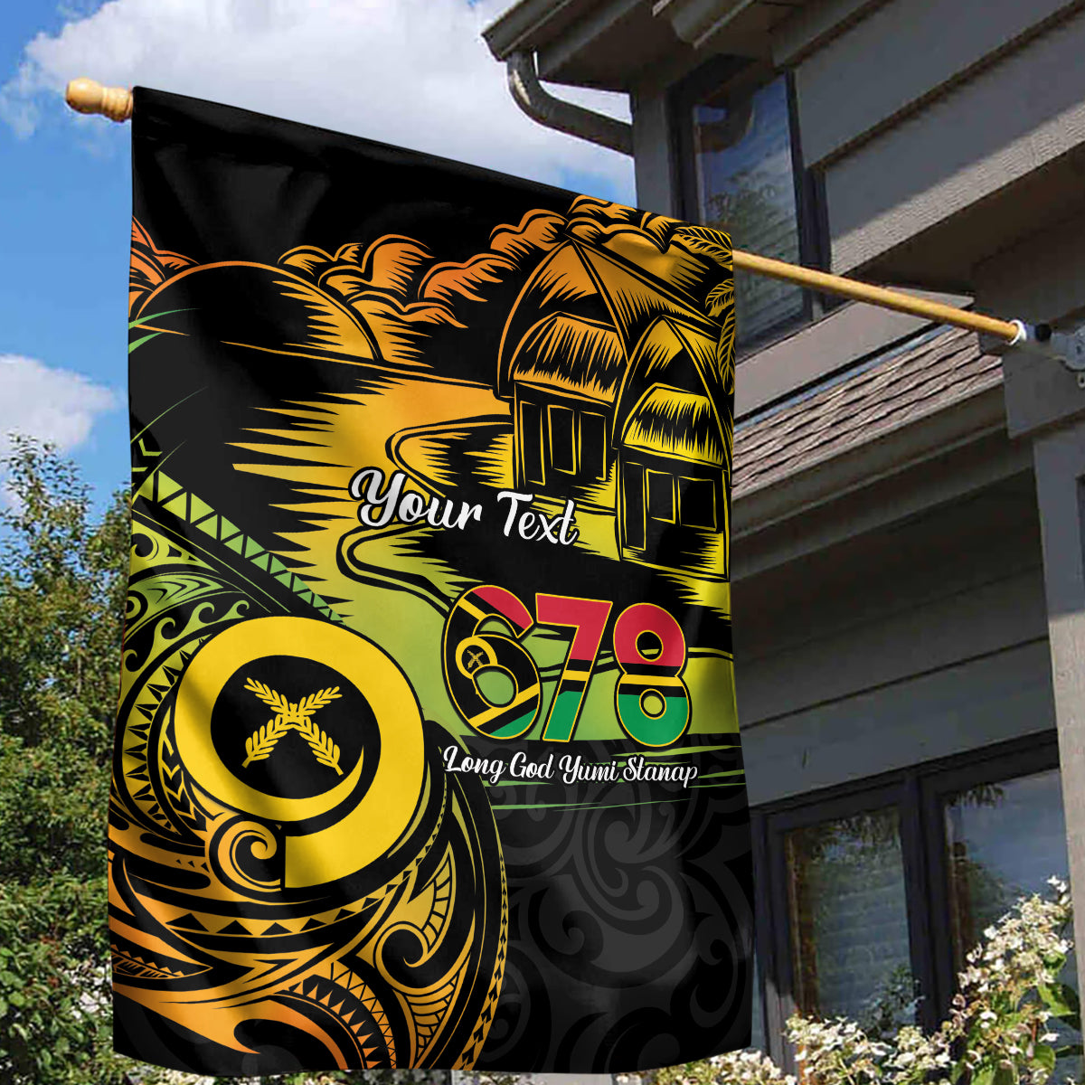 Personalised Vanuatu 678 Garden Flag Proud To Be A Ni-Van LT14 - Polynesian Pride