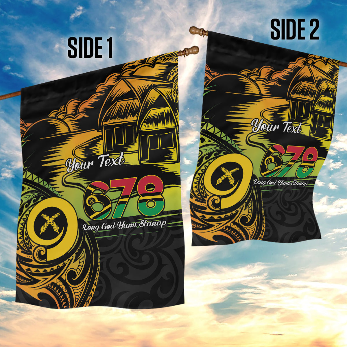 Personalised Vanuatu 678 Garden Flag Proud To Be A Ni-Van LT14 - Polynesian Pride