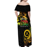 Personalised Vanuatu 678 Off Shoulder Maxi Dress Proud To Be A Ni-Van LT14 - Polynesian Pride