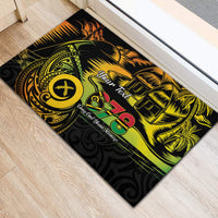 Personalised Vanuatu 678 Rubber Doormat Proud To Be A Ni-Van LT14 - Polynesian Pride