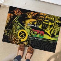 Personalised Vanuatu 678 Rubber Doormat Proud To Be A Ni-Van LT14 - Polynesian Pride