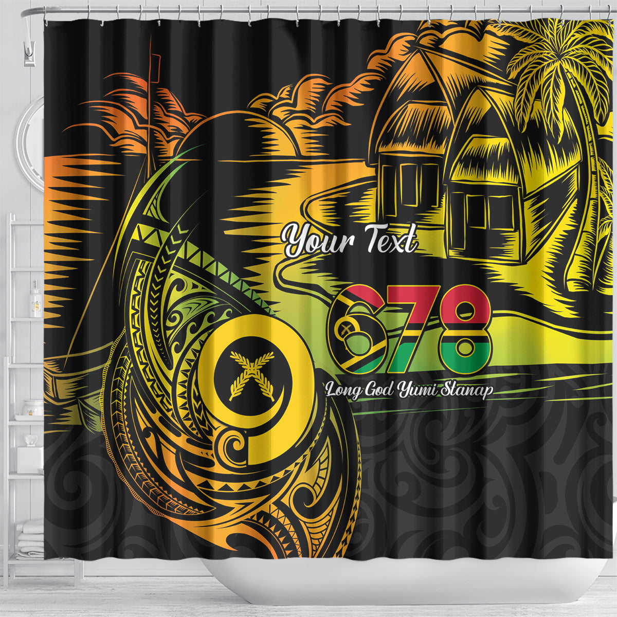Personalised Vanuatu 678 Shower Curtain Proud To Be A Ni-Van