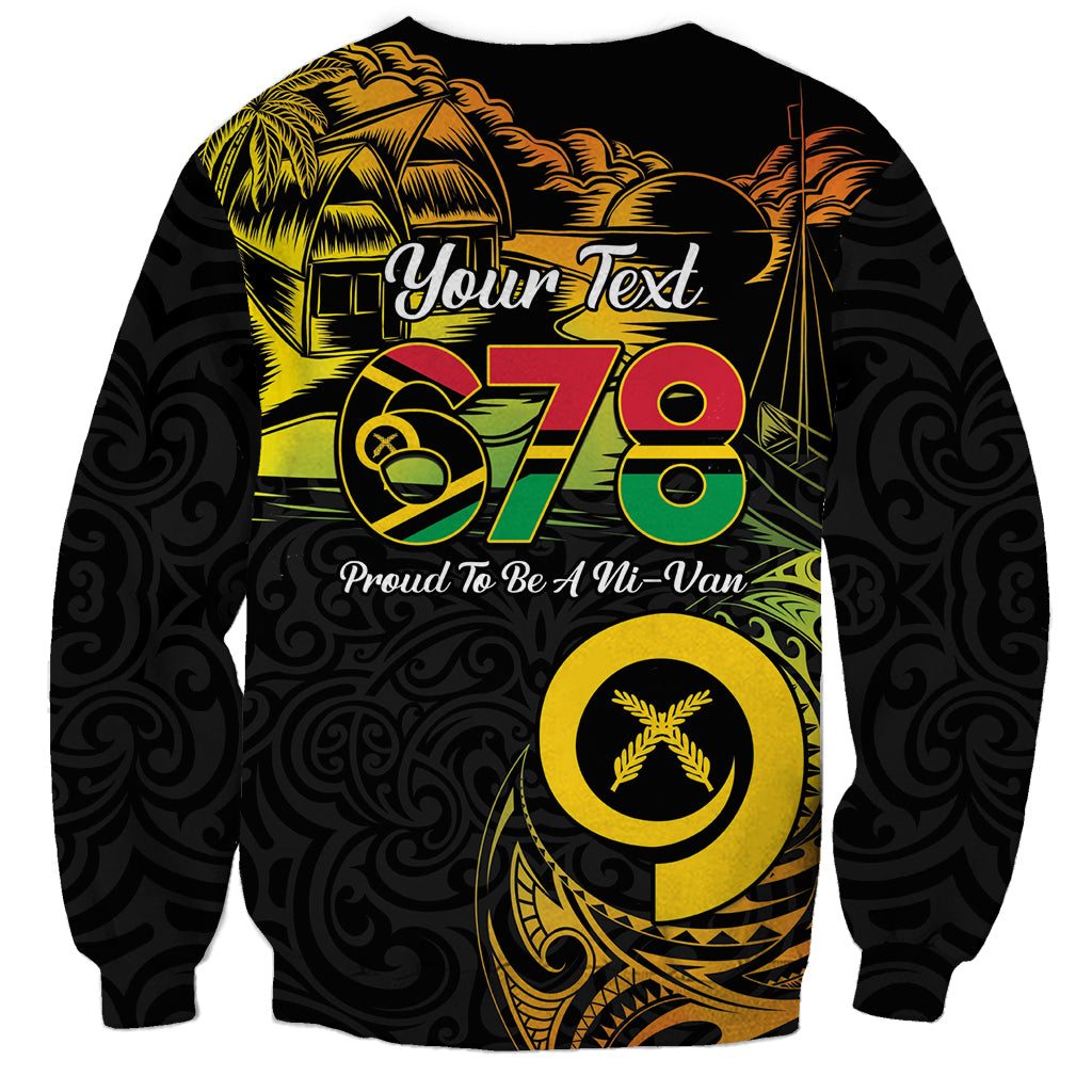 Personalised Vanuatu 678 Sweatshirt Proud To Be A Ni-Van LT14 - Polynesian Pride