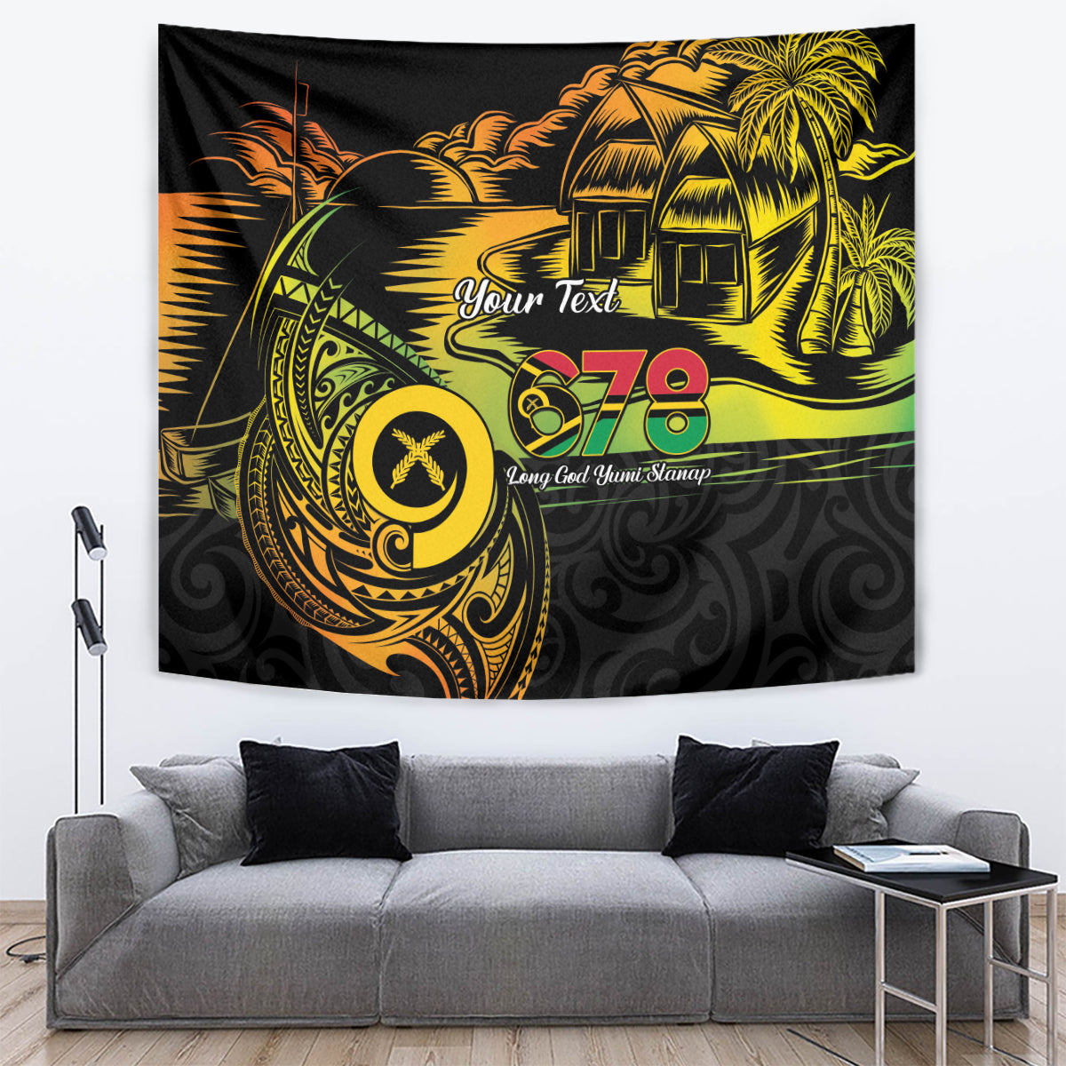 Personalised Vanuatu 678 Tapestry Proud To Be A Ni-Van