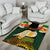 Vanuatu Triton's Trumpet Area Rug Tropical Flowers Vanuatuan Map