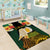 Vanuatu Triton's Trumpet Area Rug Tropical Flowers Vanuatuan Map