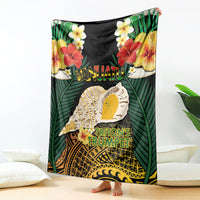 Vanuatu Triton's Trumpet Blanket Tropical Flowers Vanuatuan Map LT14 - Polynesian Pride