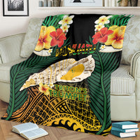 Vanuatu Triton's Trumpet Blanket Tropical Flowers Vanuatuan Map LT14 - Polynesian Pride