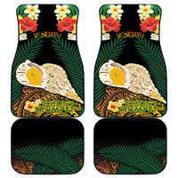 Vanuatu Triton's Trumpet Car Mats Tropical Flowers Vanuatuan Map LT14 - Polynesian Pride