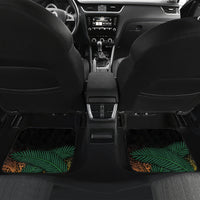 Vanuatu Triton's Trumpet Car Mats Tropical Flowers Vanuatuan Map LT14 Set 2pcs - Back Black - Polynesian Pride