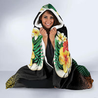 Vanuatu Triton's Trumpet Hooded Blanket Tropical Flowers Vanuatuan Map LT14 - Polynesian Pride
