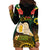 Vanuatu Triton's Trumpet Hoodie Dress Tropical Flowers Vanuatuan Map