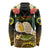 Vanuatu Triton's Trumpet Long Sleeve Shirt Tropical Flowers Vanuatuan Map