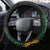 Vanuatu Triton's Trumpet Steering Wheel Cover Tropical Flowers Vanuatuan Map