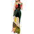 Vanuatu Triton's Trumpet Tank Maxi Dress Tropical Flowers Vanuatuan Map