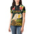 Vanuatu Triton's Trumpet Women Polo Shirt Tropical Flowers Vanuatuan Map