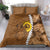 Vanuatu Coconut Crab Bedding Set Ni-Van Tropical Leaves With Sand Drawing Art