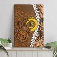 Vanuatu Coconut Crab Canvas Wall Art Ni-Van Tropical Leaves With Sand Drawing Art LT14 - Polynesian Pride