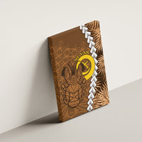 Vanuatu Coconut Crab Canvas Wall Art Ni-Van Tropical Leaves With Sand Drawing Art LT14 - Polynesian Pride