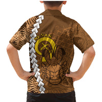 Vanuatu Coconut Crab Family Matching Mermaid Dress and Hawaiian Shirt Ni-Van Tropical Leaves With Sand Drawing Art